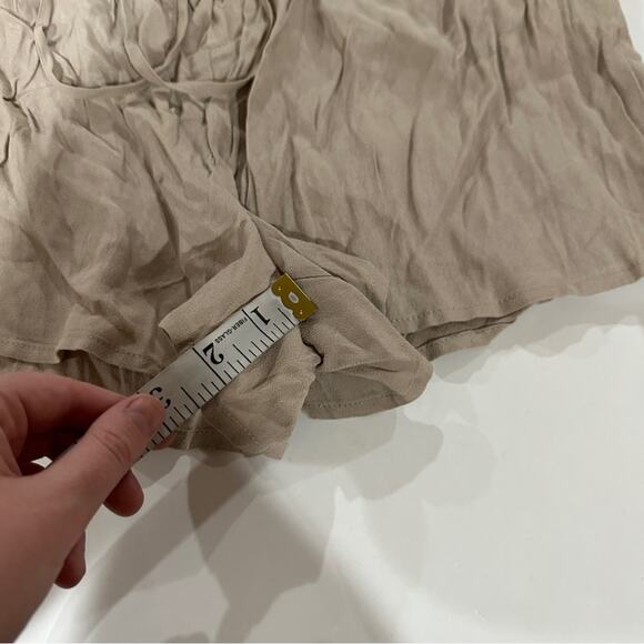 Forever 21 Taupe Beige High Rise Lace Up Short Shorts Size L - Picture 8 of 8